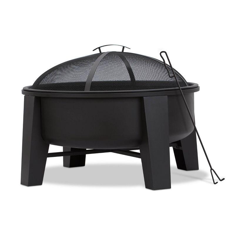 Forsyth 32" Black Iron Wood Burning Fire Pit