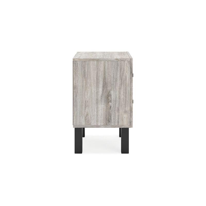 Signature Design by Ashley Vessalli 2 Drawer Two-Toned Nightstand, Brown & Black