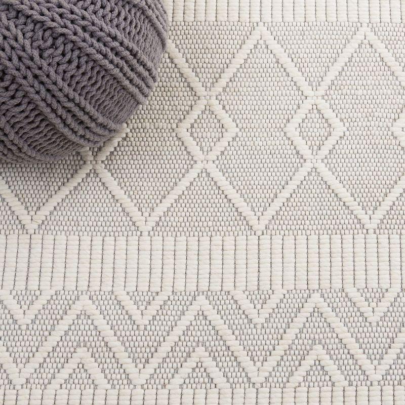 Ivory and Beige Hand Loomed Flat Weave Runner Rug