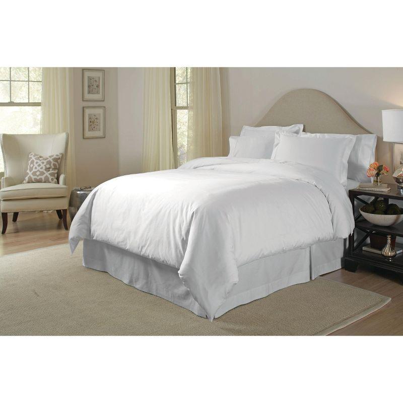 White Full/Queen Cotton Percale Duvet Cover Set