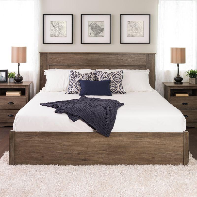 King Flat Panel Headboard Drifted Gray - Prepac