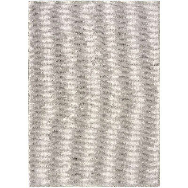 Ivory Mocha 5' x 7' Rectangular Synthetic Stripe Rug