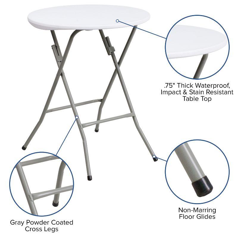 Noah 2' Round Plastic Event Folding Table by Flash Furniture