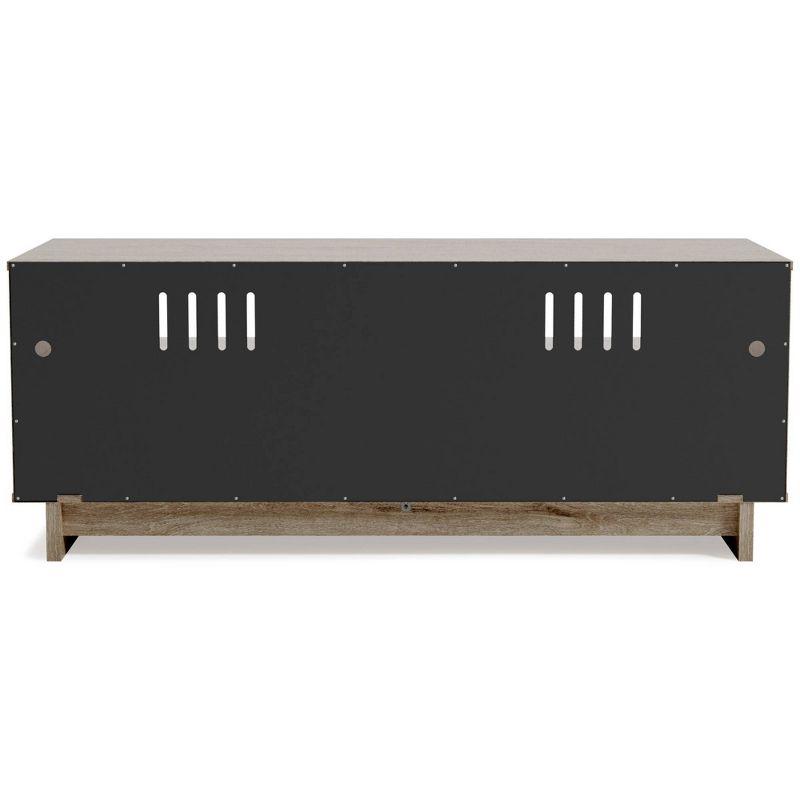 Oliah Medium TV Stand for TVs up to 48" Natural: Media Console with Drawers & Open Shelves - Signature Design by Ashley