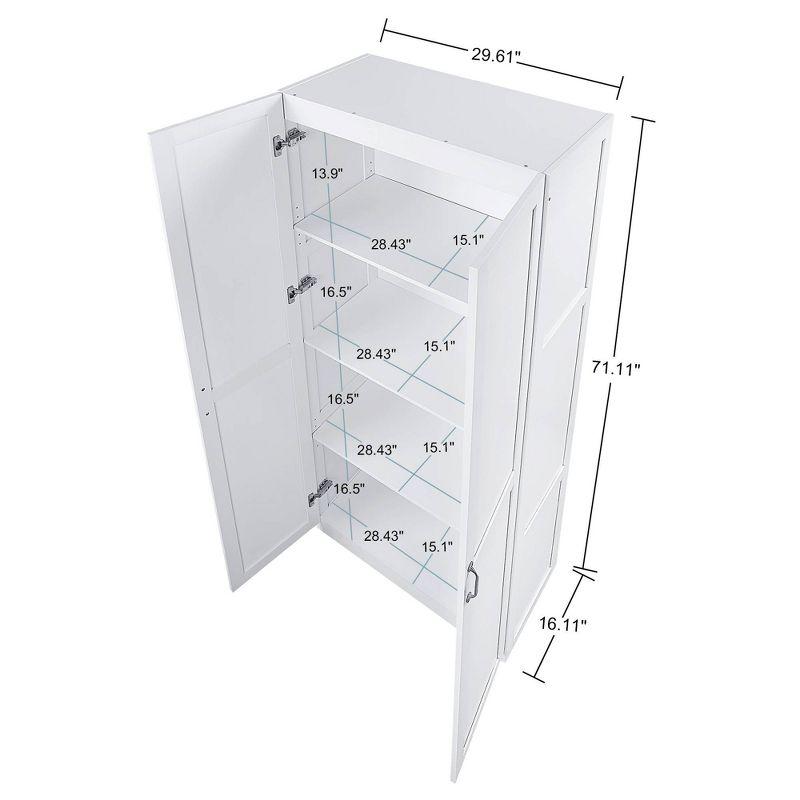 Hopkins Modern 4 Shelf Storage Closet - Manhattan Comfort