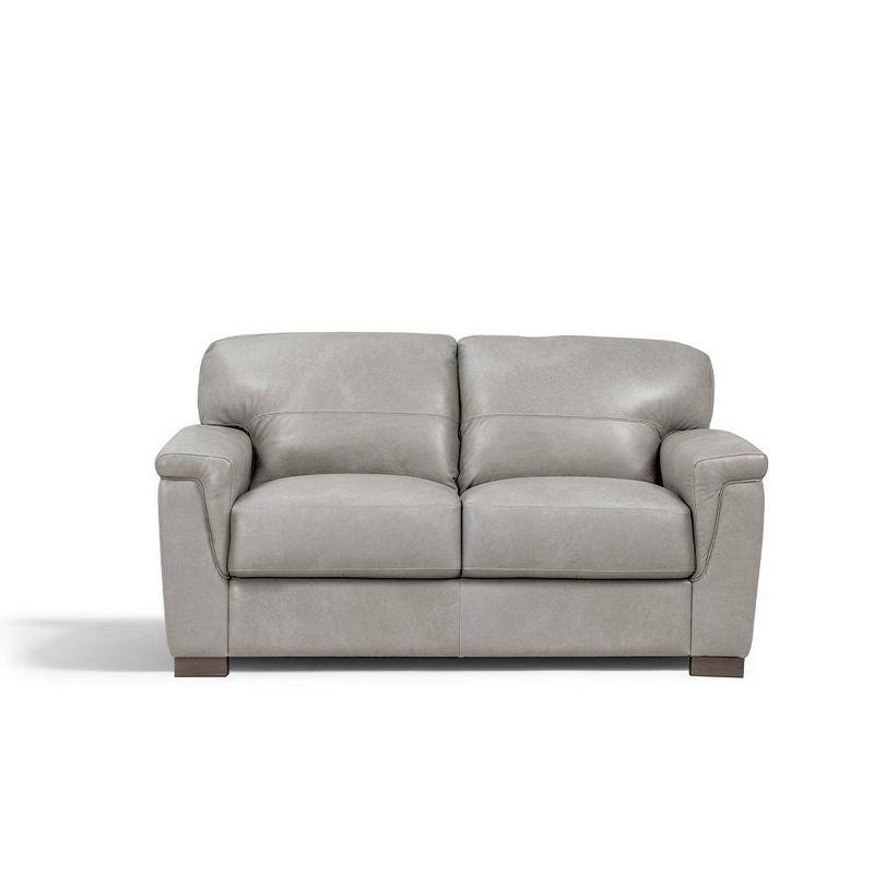 67" Cornelia Sofa Beige Leather - Acme Furniture: Upholstered, Wood Frame, Includes Accent Pillow