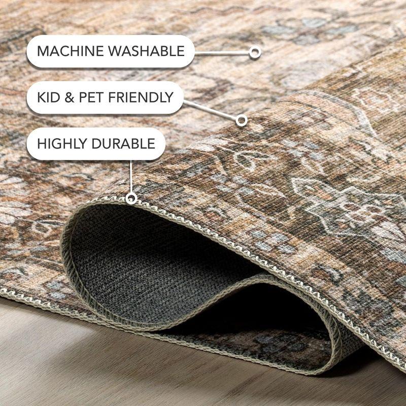 Nuloom Devin Machine Washable Vintage Medallion Indoor Area Rug