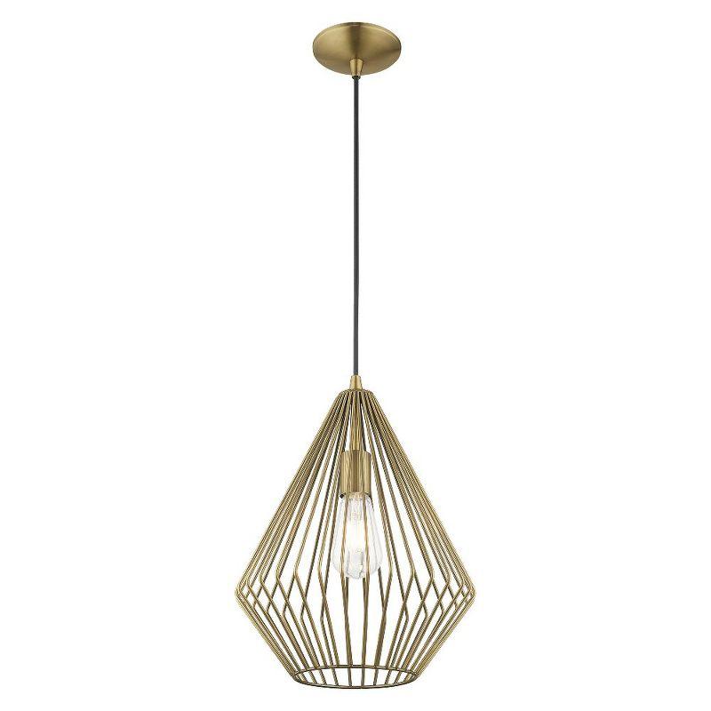 Livex Lighting Linz 1 - Light Pendant in  Antique Brass