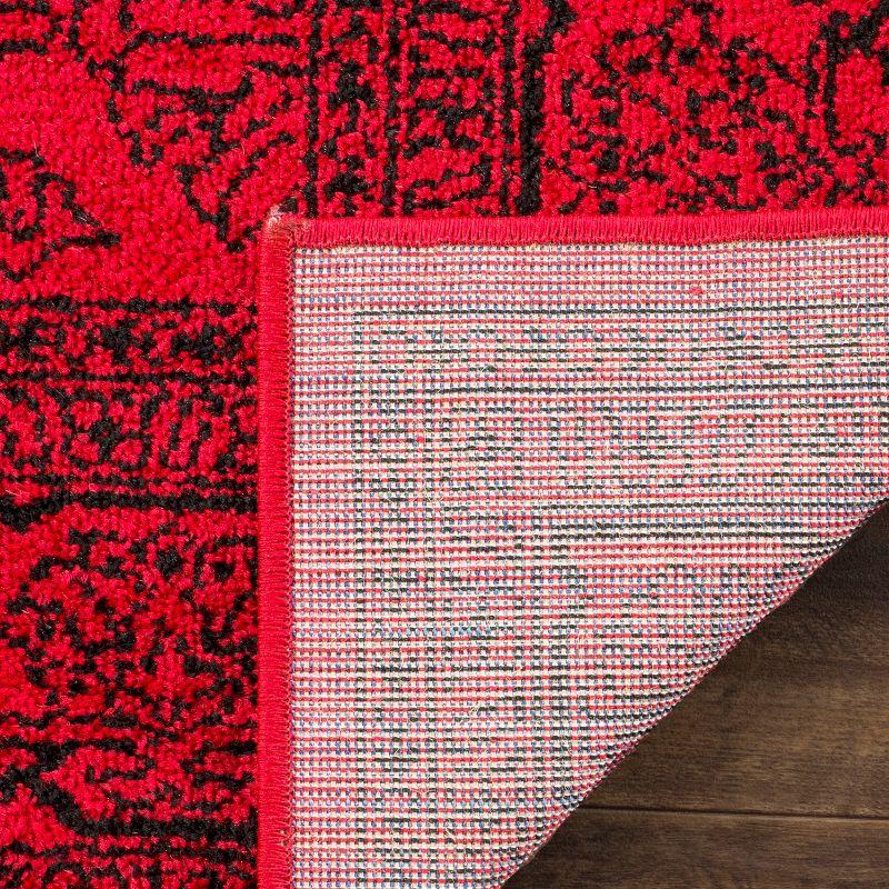 Adirondack ADR108 Power Loomed Area Rug - Red/Black - 6'x6' - Safavieh.