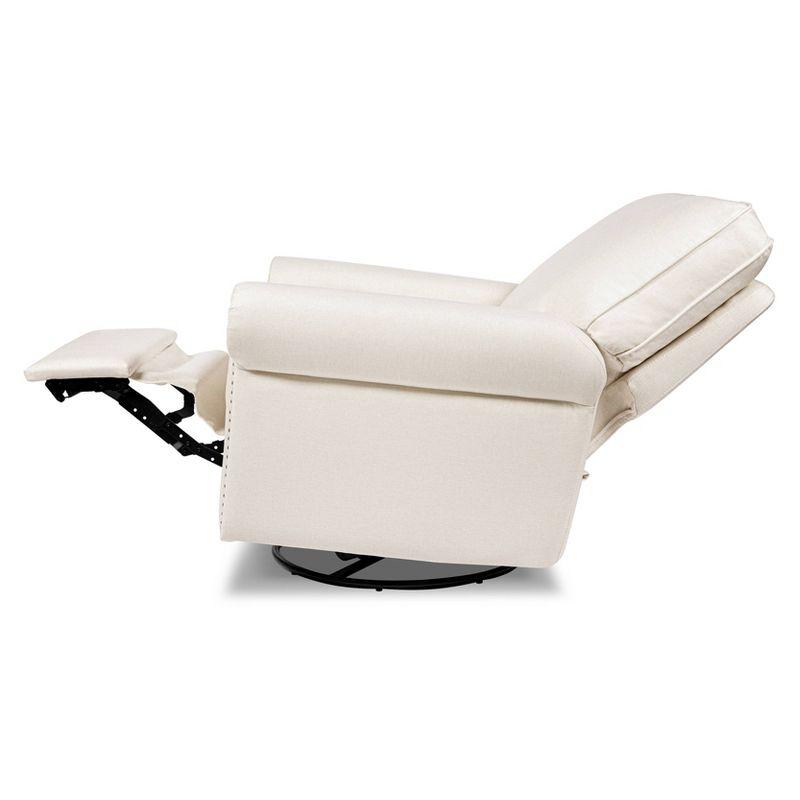 Cream Eco-Weave Swivel Recliner with USB Port