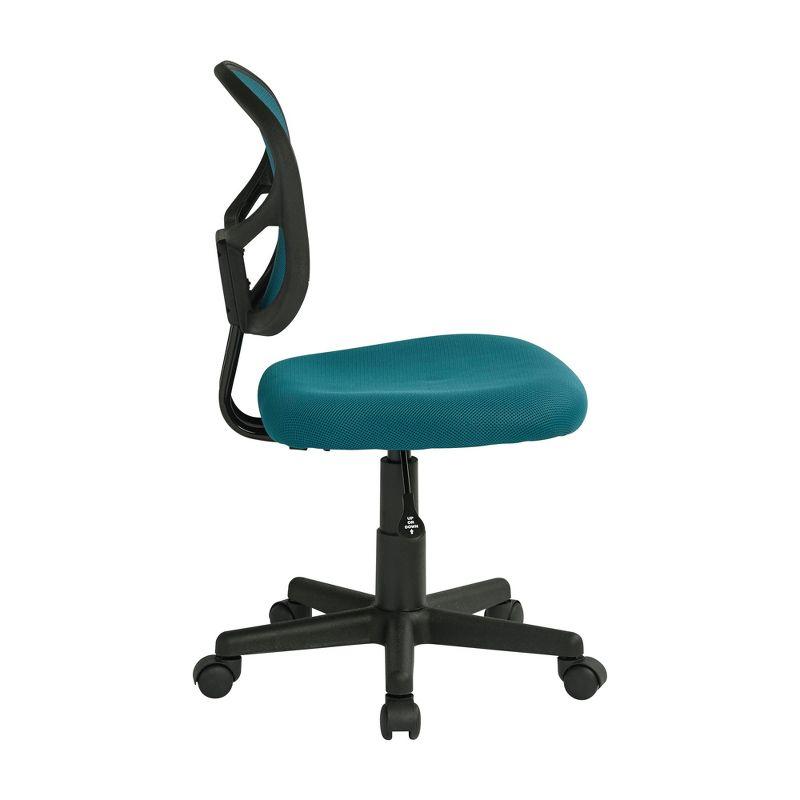 Mesh Task Chair Blue - OSP Home Furnishings: Swivel, Lumbar Support, Adjustable Height