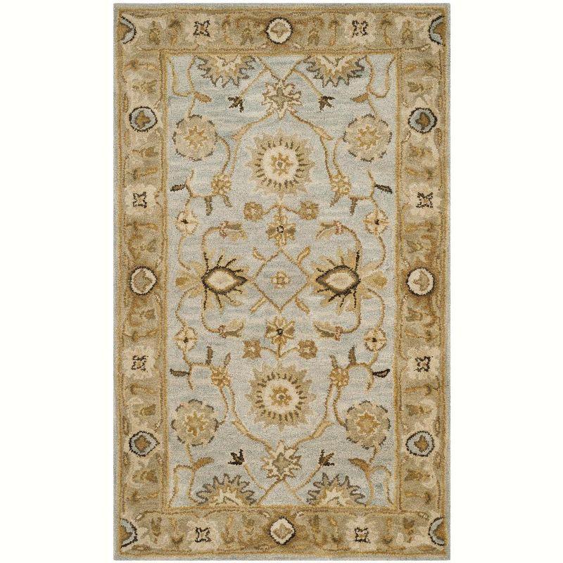 Antiquity AT856 Hand Tufted Area Rug - Light Blue/Sage - 4'x6' - Safavieh.