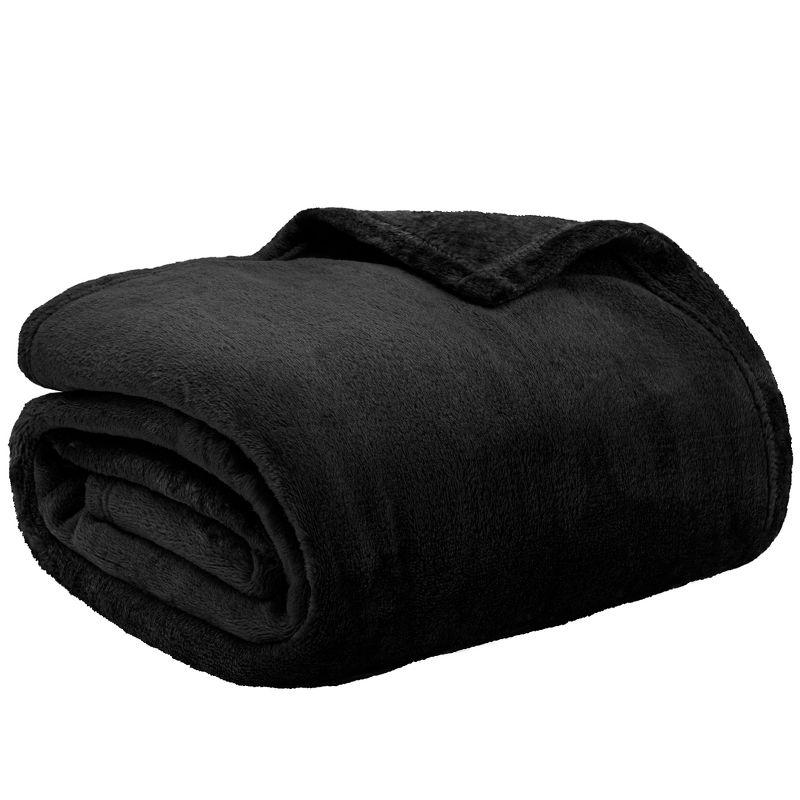 PAVILIA Luxury Fleece Blanket Throw for Bed, Soft Lightweight Plush Flannel Blanket for Sofa Couch