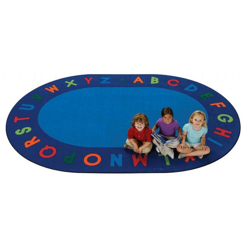 Carpets for Kids Alphabet Circletime Seating Premium Tufted Blue Area Rug