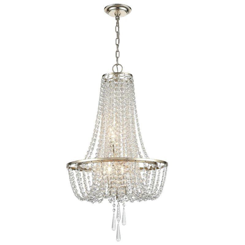 Crystorama Lighting Arcadia 4 - Light Chandelier in  Antique Silver