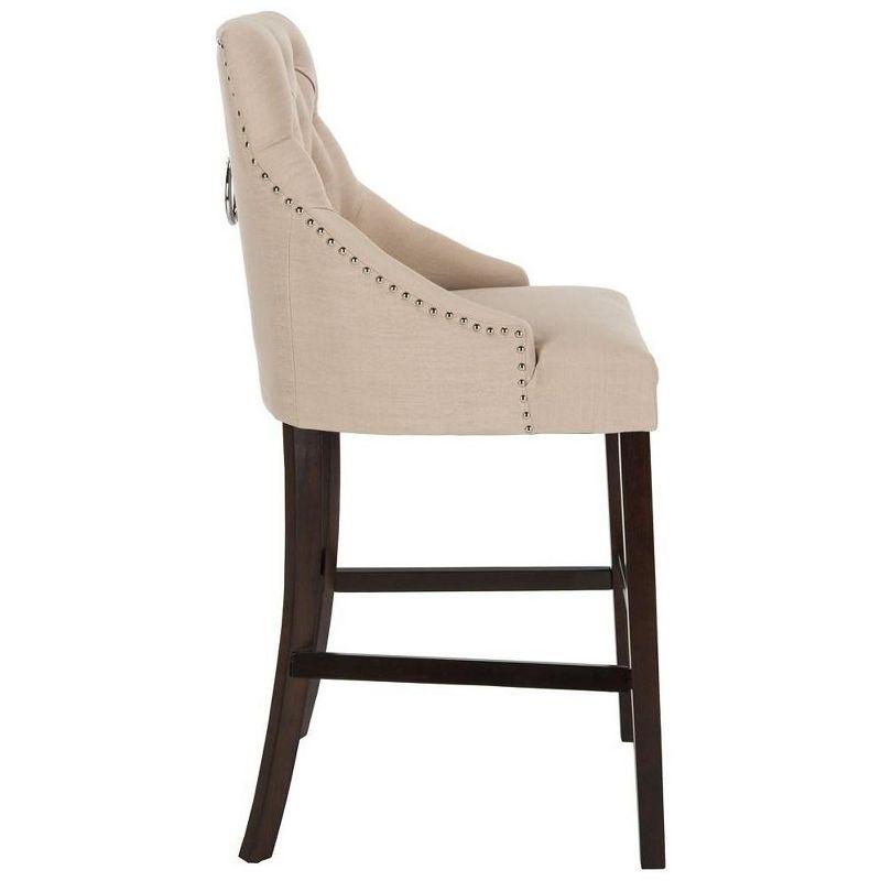 Eleni Tufted Wing Back Bar Stool (Set Of 2)  - Safavieh