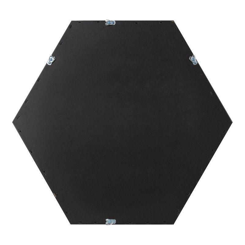 24&#34; x 26&#34; Laverty Hexagon Wall Mirror Black - Kate &#38; Laurel All Things Decor