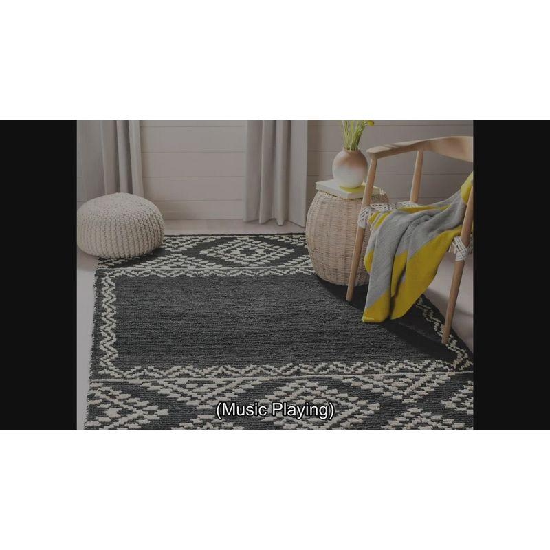 Natural Fiber NF552 Hand Woven Area Rug - Black - 5'x8' - Safavieh.