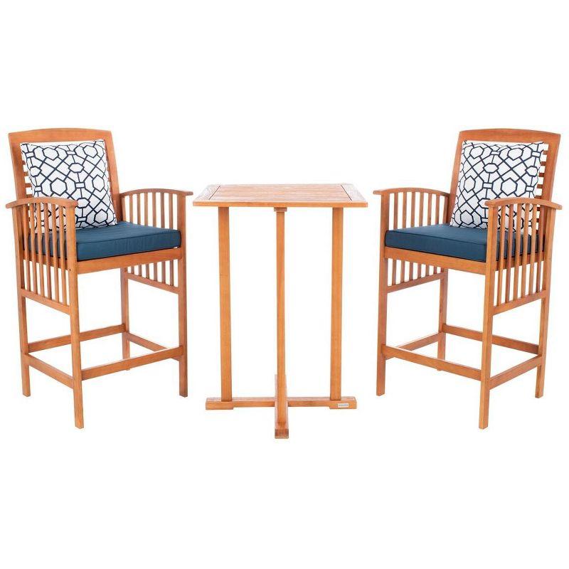 Pate 3 Piece Bar Height Patio Outdoor Bistro Set  - Safavieh