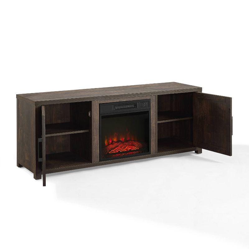 58" Gordon Low Profile TV Stand for TVs up to 65" with Fireplace Dark Walnut - Crosley
