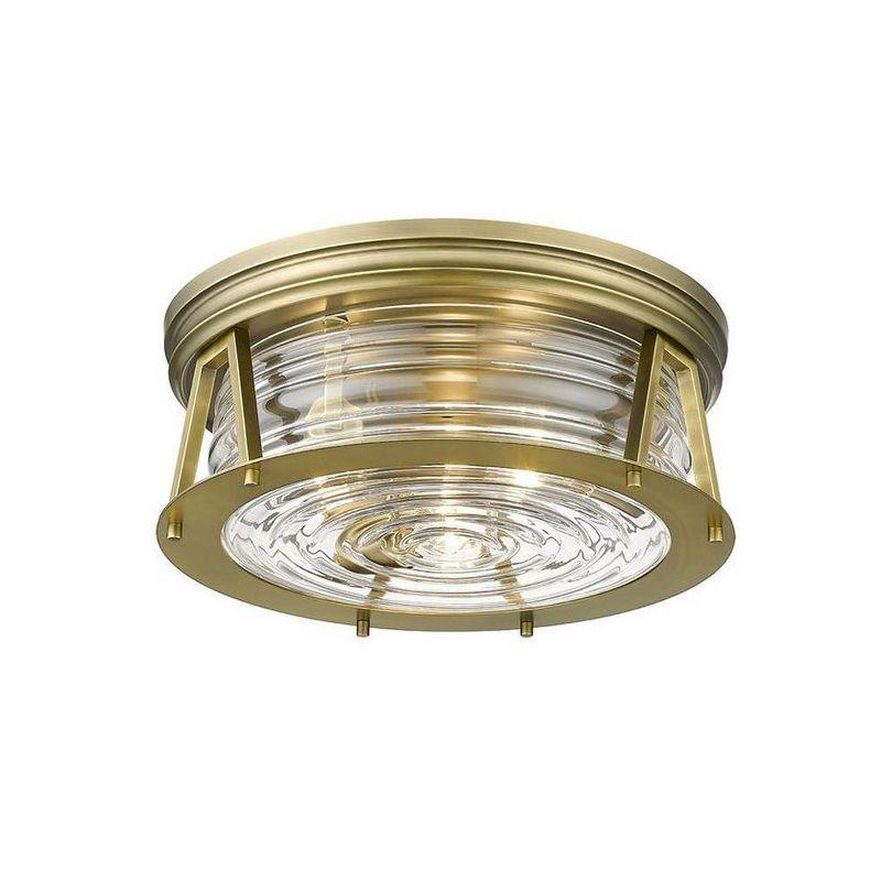 Z-Lite Cape Harbor 3 - Light Flush Mount in  Rubbed Brass