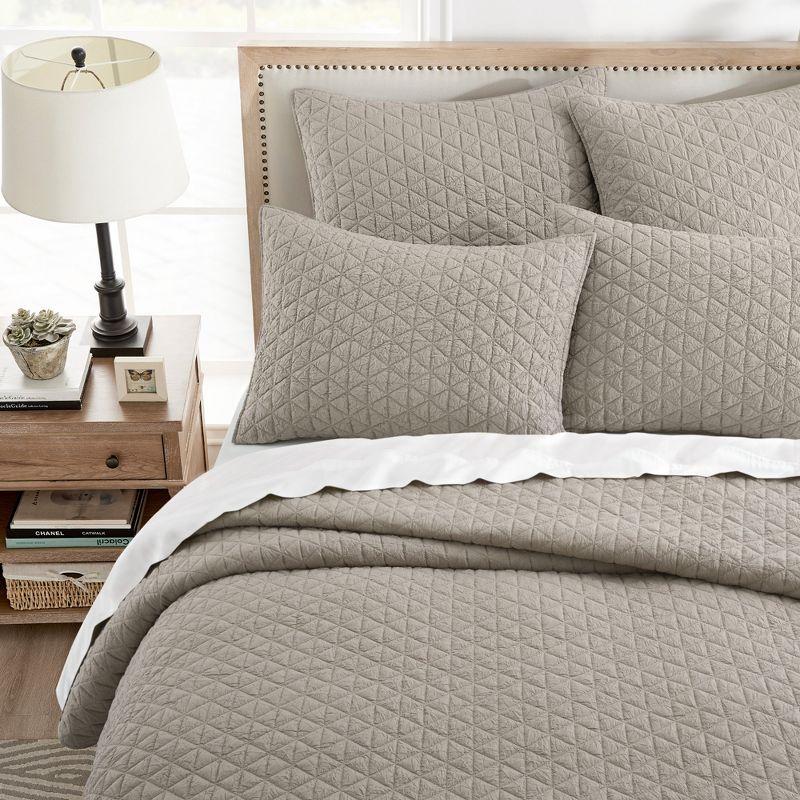 Rowan Tan Twin Quilt Set- HomThreads by Levtex Home
