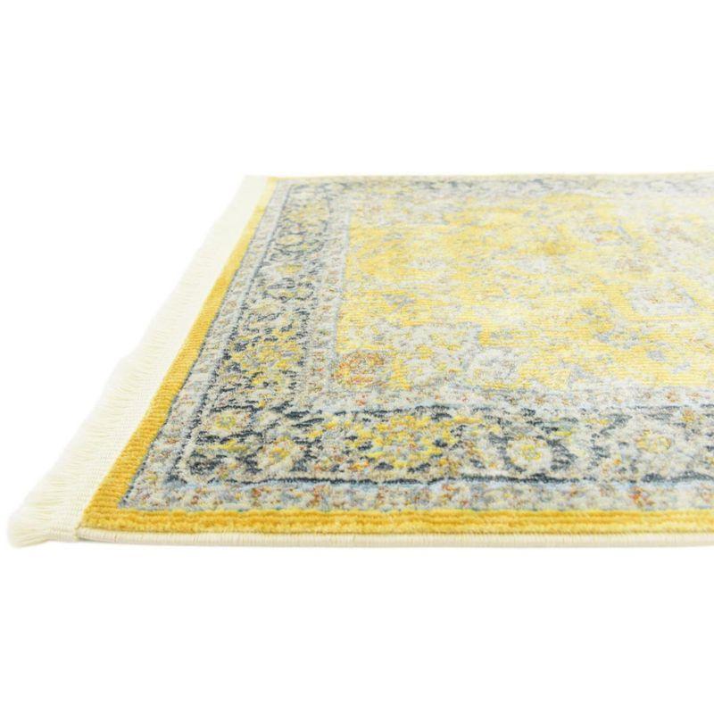 Unique Loom Baracoa Collection Area Rug - Prado (9'  x 12' Rectangle Yellow/Ivory)