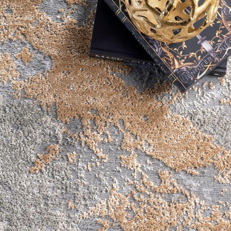Nuloom Cyn Abstract 3x5 Accent Indoor Area Rug for Living Room Bedroom Dining Room Entryway Kitchen, Silver/Ivory