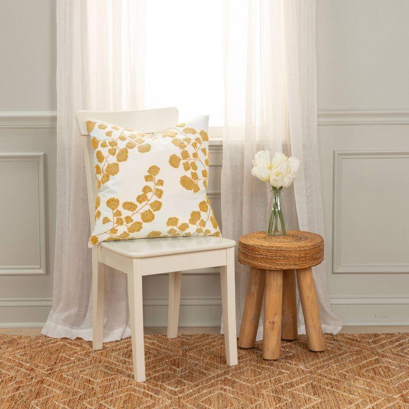 Rizzy Home Embroidered Cotton Throw Pillow