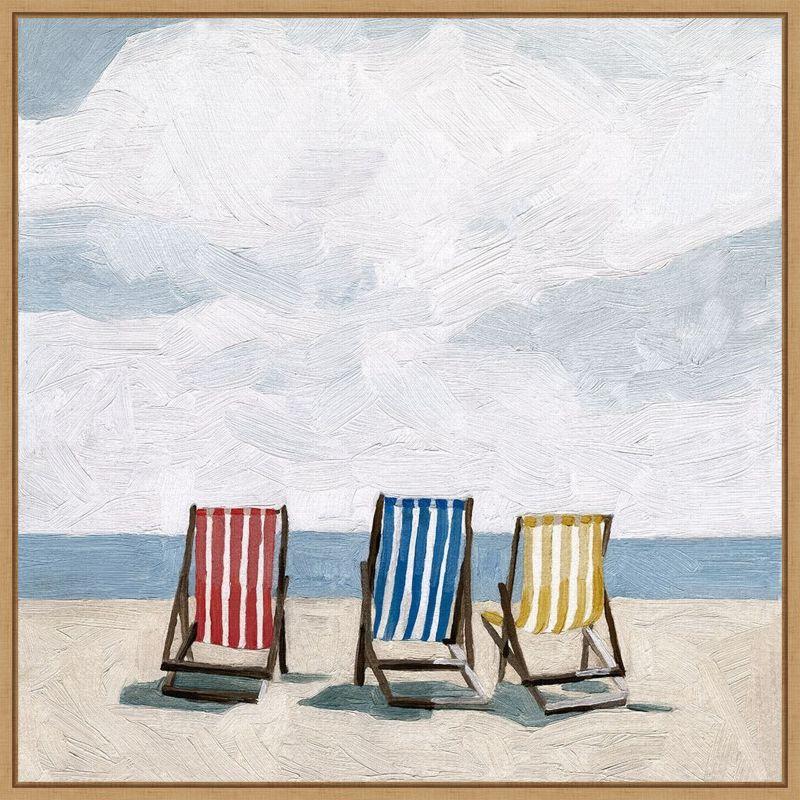 Amanti Art Beach Trip II by Emma Scarvey Canvas Wall Art Print Framed 22 x 22-in.