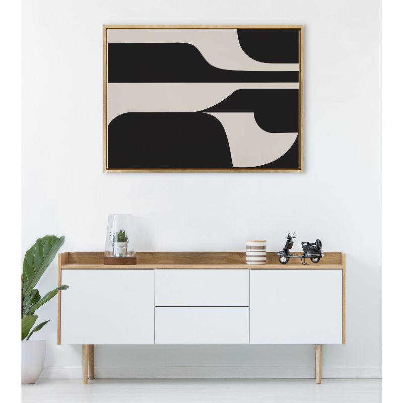 Kate & Laurel All Things Decor: Sylvie Abstract Canvas, Framed Wall Art 31.5"x41.5"