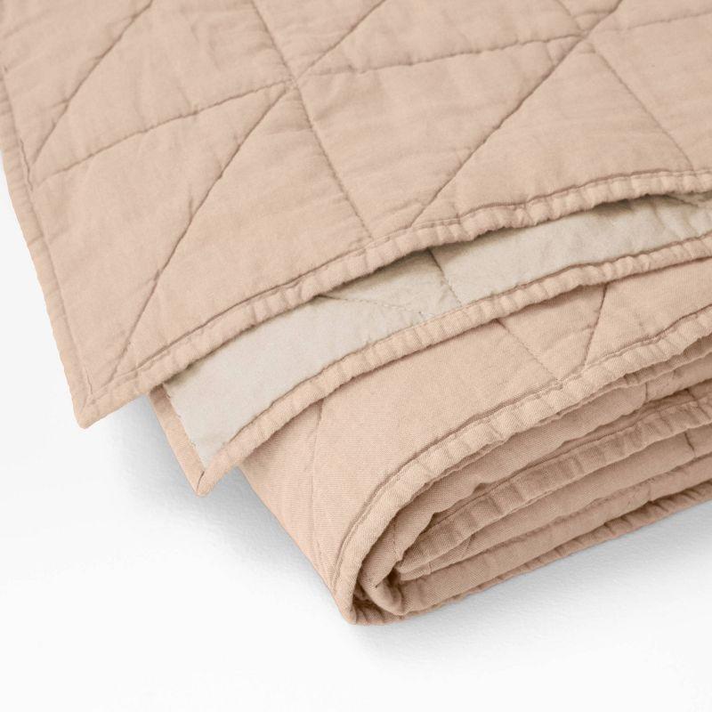 Chai Cotton Linen King Quilt with Polyester Batting