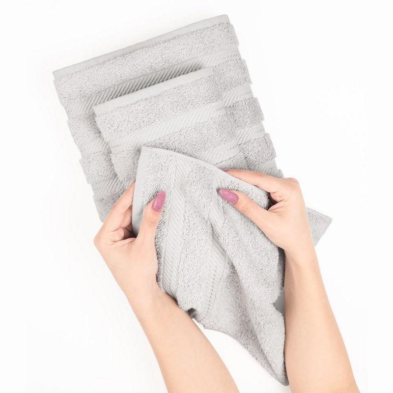 American Soft Linen Luxury Turkish 4 Piece Hand Towel Set, 100% Cotton  16x28 inches Soft and Quick Dry Hand Towels for Bathroom