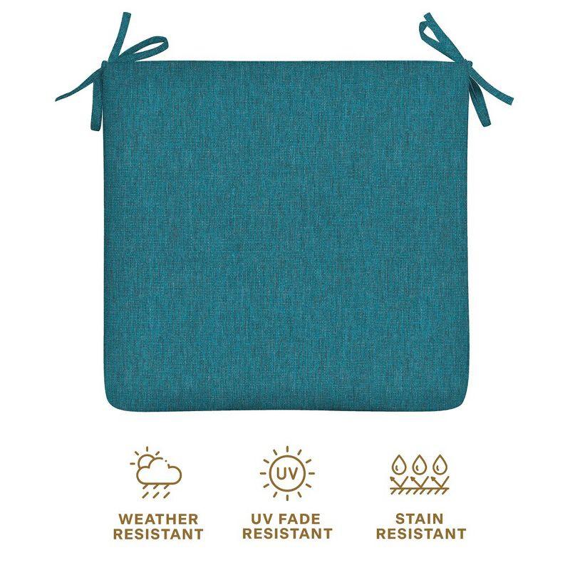 Honeycomb Outdoor Universal Seat Cushion (2-Pack) - Textured Solid Teal