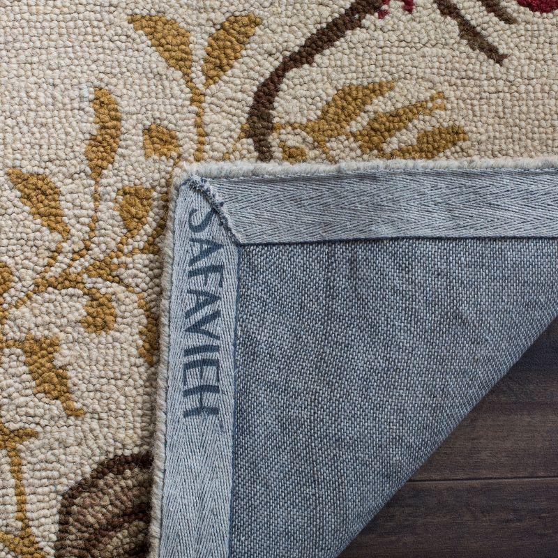 Blossom BLM916 Hand Hooked Indoor Area Rug - Beige/Multi - 5'x8' - Safavieh