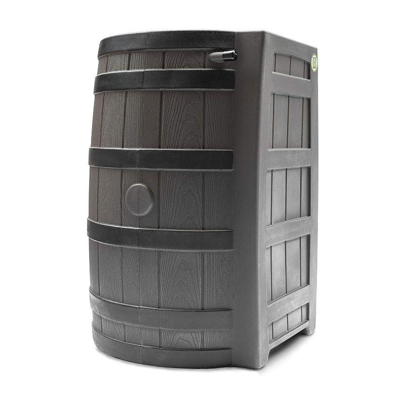 Good Ideas Rain Wizard Whiskey Style Rain Barrel with Overflow and Spigot