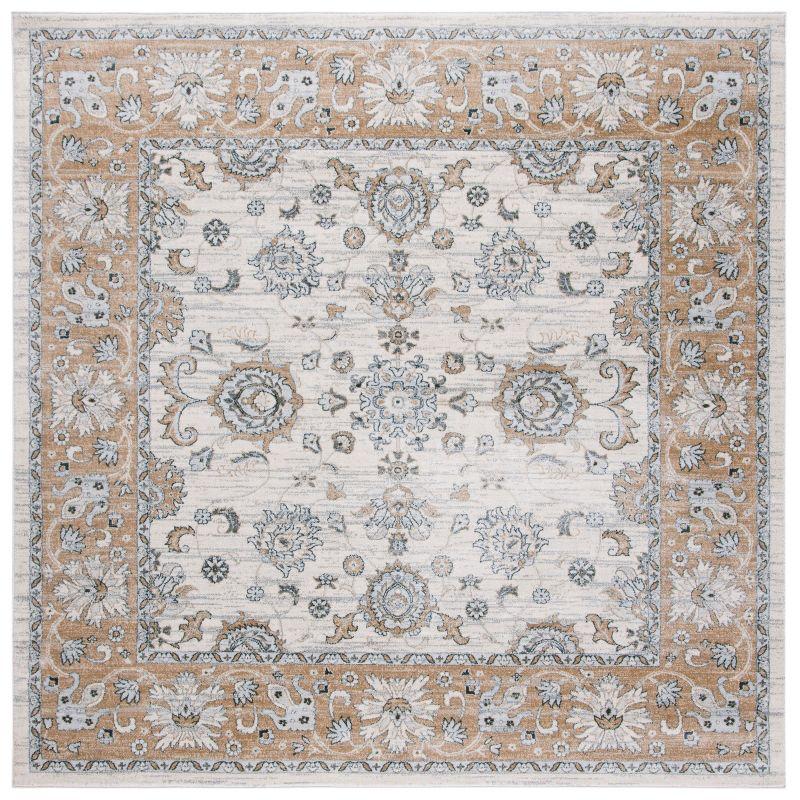 Isabella ISA940 Power Loomed Area Rug - Cream/Beige - 6'7"x6'7" - Safavieh