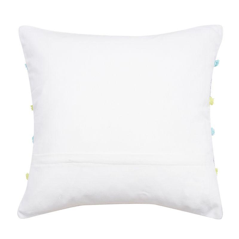 Embroidered Cotton Throw Pillow