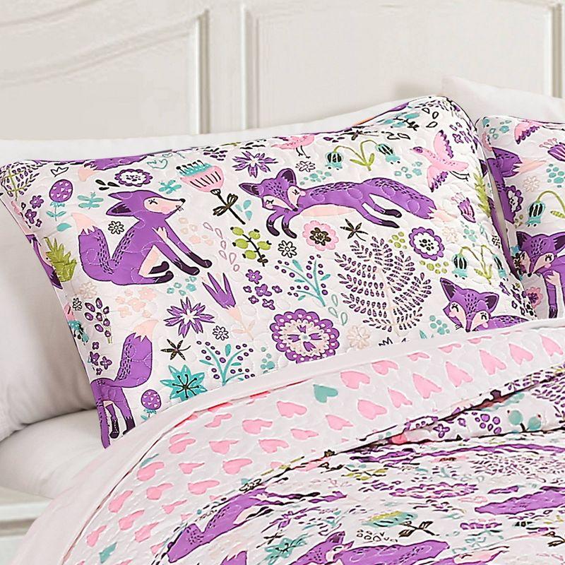 Lush Decor Microfiber Reversible Traditional 4 Piece Quilt Set