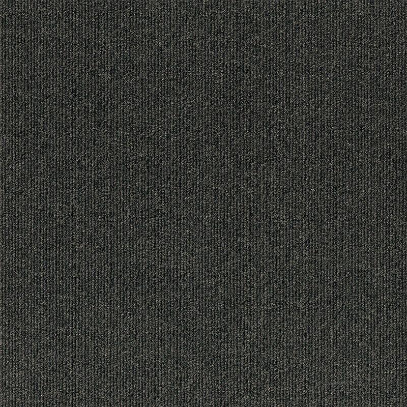 Black 18'' x 18'' Peel and Stick Polyester Carpet Tiles