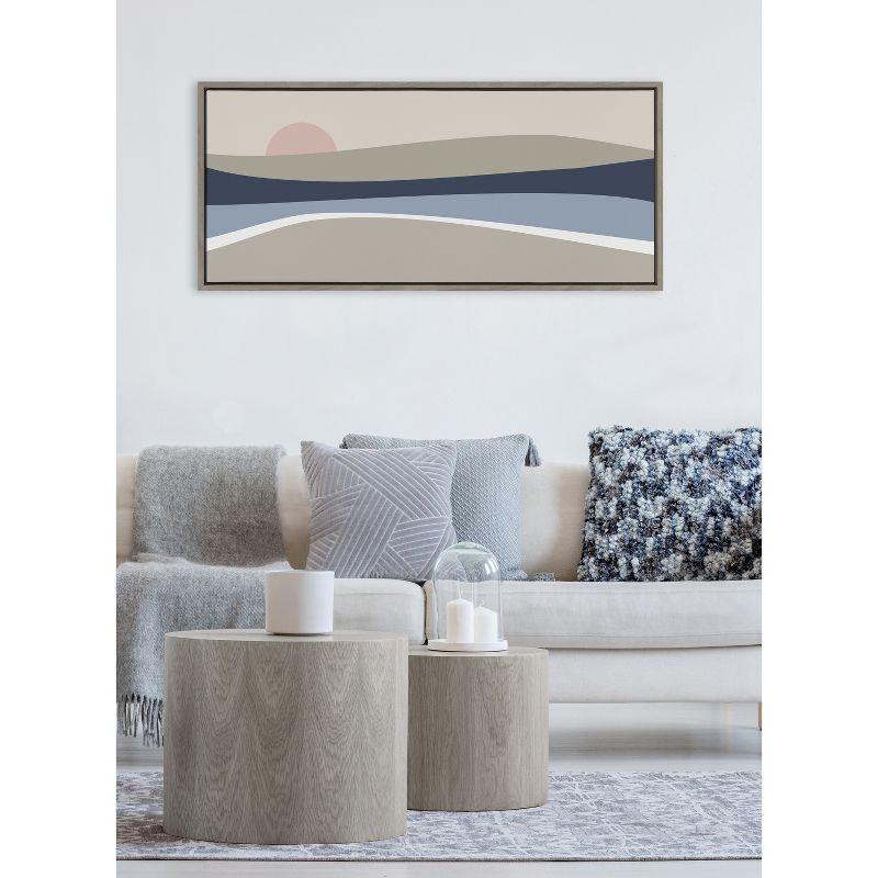 Sylvie Modern Coastal Sunset Landscape Canvas by Creative Bunch Gray - Kate & Laurel All Things Decor