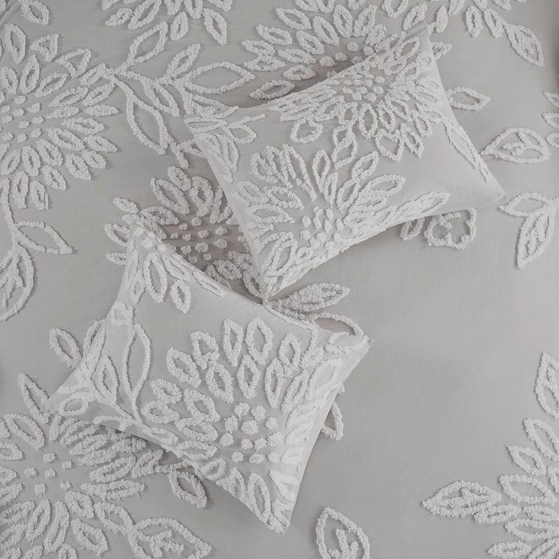 Kelly Clarkson Home Gwyneth 3 Piece Tufted Cotton Chenille Floral Duvet Cover Set