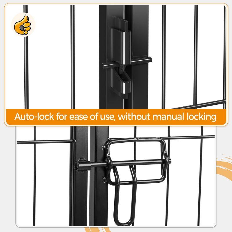 Yaheetech 6 Panels 47.5" Dog Playpen Panels Iron Dog Cat Exercise Barrier, Black