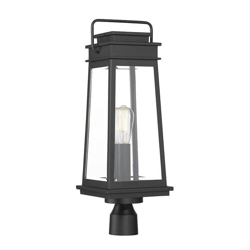 Boone 1-Light Outdoor Post Lantern in Matte Black