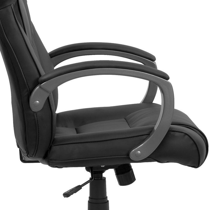 Flash Furniture Crafton High Back LeatherSoft Swivel Office Chair with Titanium Nylon Base