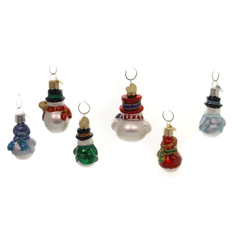 Old World Christmas 2.5 Inch Mini Snowman Set Ornaments Frosty  St/6 Tree Ornament Sets