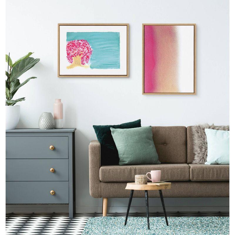 18" x 24" Sylvie MP Cheryl Blossom by Mentoring Positives Framed Wall Canvas Natural - Kate & Laurel All Things Decor: Modern Style