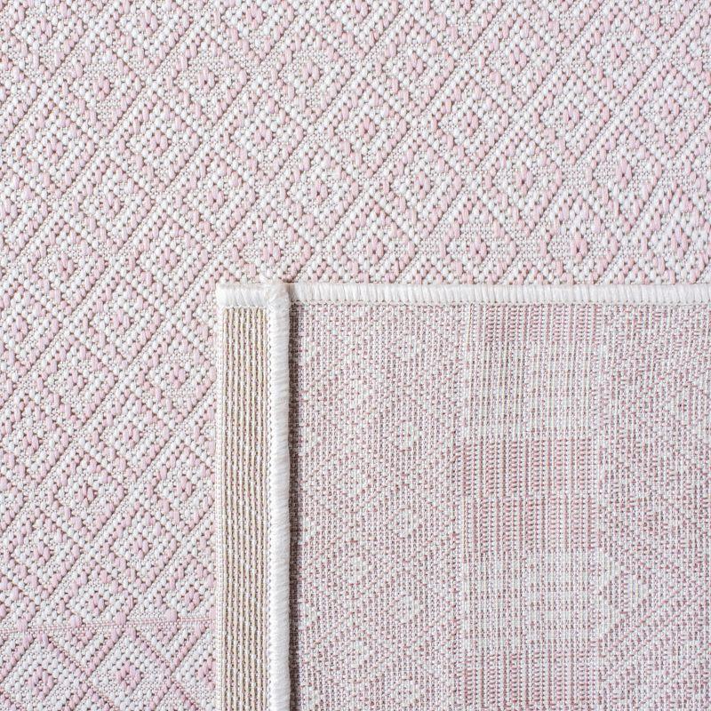 Courtyard CY8235 Power Loomed Indoor and Outdoor Accent Rug - Ivory/Soft Pink - 2'x3'7" - Safavieh