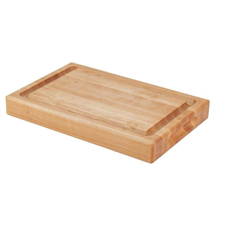 Maple Wood Rectangular Carving Board with Juice Groove, 16" x 12"