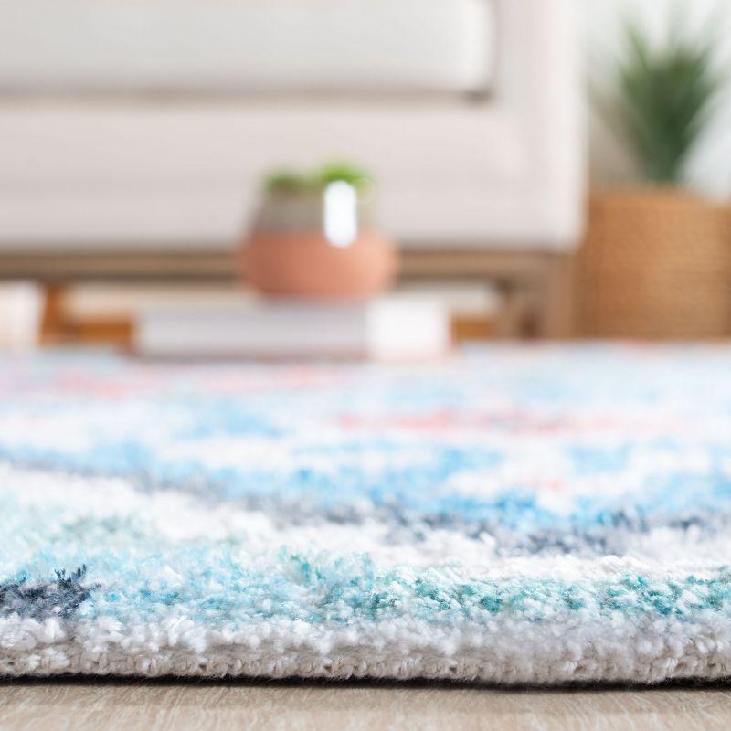 Saffron SFN560 Hand Loomed Area Rug - Blue/Aqua - 3'x5' - Safavieh.
